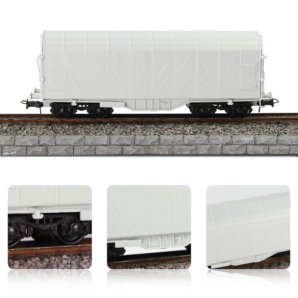 Evemodel HO Scale 1:87 Blank Unassembled Covered Coil Wagon Model Trains - Image 3 of 4