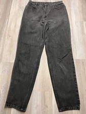 Vintage Womens Gitano Jeans Size 14 Tall Black Denim High Rise Mom 90s Y2K