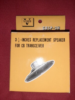 Vanco # CBSP-3H - 3 1/2  Round Speaker 8 Ohm NEW NOS NIB Vintage