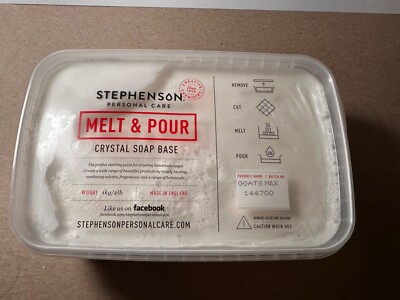 Stephenson Goat Milk Melt and Pour Crystal Soap Base 2 lbs