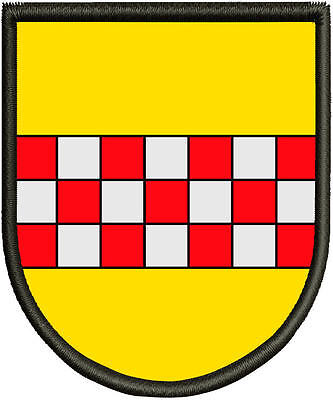 Pin Aufbügler. Patch Aufnäher Wappen von Freising