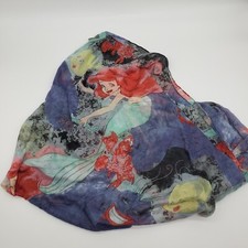 Disney Loungefly Little Mermaid Ariel S bastien Flounder Ursula Scarf 70" x 42"