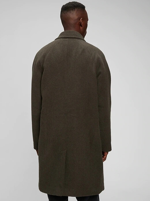GAP MEN'S OLIVE GREEN WOOL RAGLAN COAT SZ M ORG. $240.00 GAP MEN'S OLIVE GREEN WOOL RAGLAN COAT SZ M ORG. $240.00