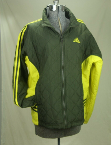 Adidas Quilted Jacket Size Large Olive 