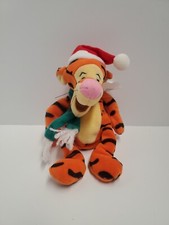 Disney Mouseketoys Christmas Mini Bean Bag Winnie The Pooh Tigger 9 Inch NWT
