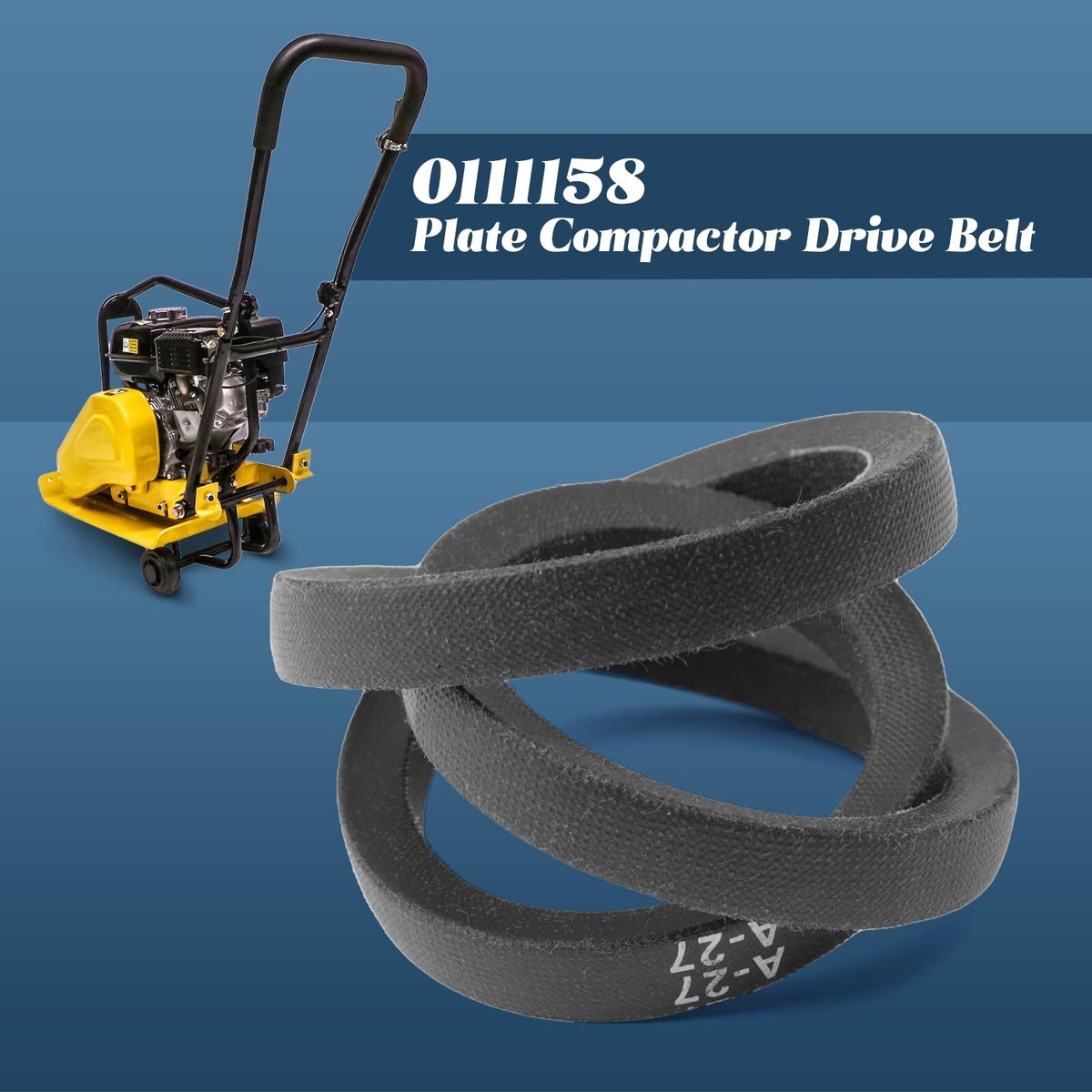V-Belt A27 Drive Belt Wacker Neuson WP1550 WP1540 Plate Compactor