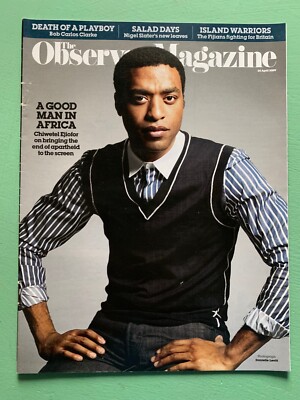 OBSERVER mag 26-April-2009 CHIWETEL EJIOFOR Bob Carlos John Barnes Paddy Ashdown