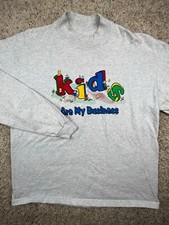 VTG Anvil Cotton Deluxe Children Are My Business School Teacher Sweatshirt Sz XL