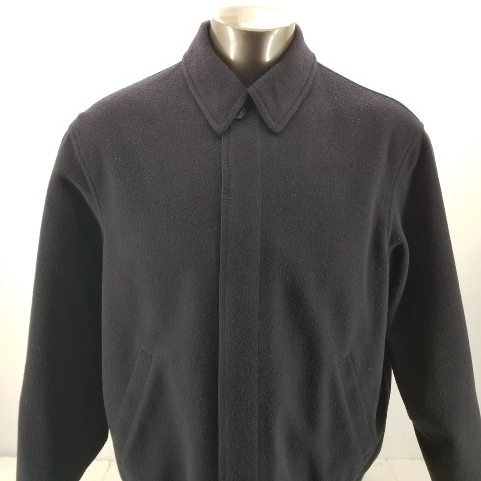 Jos. A. Bank Full Zip Wool Cashmere Blue Bomber Lined Jacket Men's Medium - Image 4 of 4