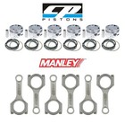 CP Pistons Manley Rods Fits Toyota 2JZGTE BR 87mm +1.0mm 8.5:1 CR SC7461/15027-6