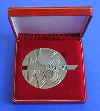 Messingplakette - 100. Jubil&auml;um der Zugverbindung Lissabon-Paris 1987-limitiert