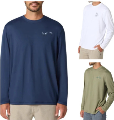 Hang Ten Men s Long Sleeve Sun Tee Shirt UV Protection UPF 50+ New with Tags