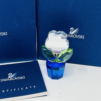 Swarovski Moments Happy Flowers Clear Mirrored Flower with Blue
