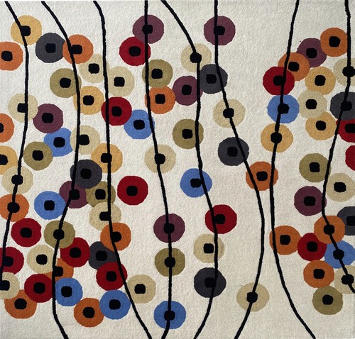 Wohnzimmer Teppich 100% Wolle Beige 200X200 cm Orientteppich Handgewebt CD 1 - Bild 1 von 7