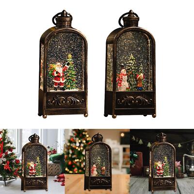Beleuchtete Weihnachten Schneekugel Laterne USB betrieben leuchtend Tischschmuck Zuhause