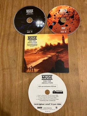 MUSE SING FOR ABSOLUTION DUTCH CARD TRI-FOLD BOX CD *TOP ZUSTAND* SELTEN!