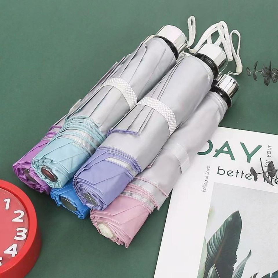 7 Ribs Parasol Umbrella Folding Travel Umbrella Rain Sun Umbrella