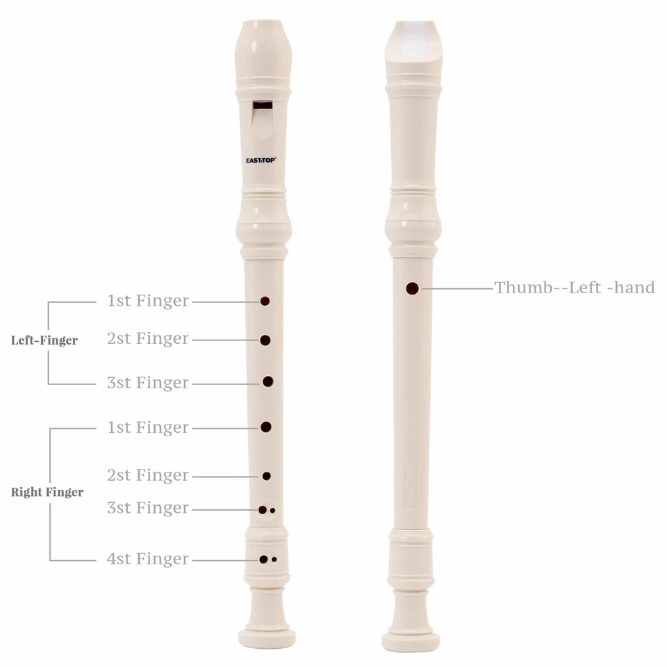 EASTTOP 8 Holes Ivory Soprano Recorder Flute Baroque Musical Instrument New ! - Image 4 of 4