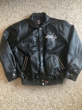 JEFF HAMILTON/JH DESIGN WASHINGTON CAPITALS LEATHER JACKET NHL HOCKEY SIZE LARGE