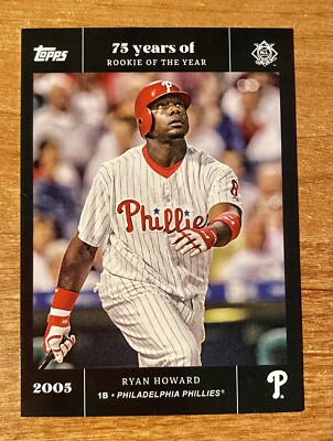 Ryan Howard Rookie 2022 Topps 75 Years of Rookie of the Year Ryan Howard Baseball Card | eBay