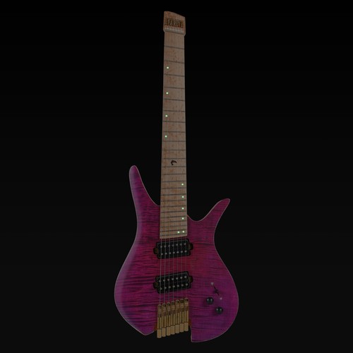 Batking Electric Headless 7 Stringed Multiscale Guitar luminous Inlays - Picture 13 of 24