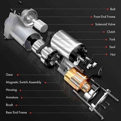 Starter Motor for Land Rover Discovery Sport Range Rover Evoque 1.1kW 12V CW 11T - Picture 4 of 8