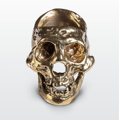 Handmade Brass Copper Casting Hand polished Cool Skull Cigar Stand Holder Rack - Picture 3 of 7