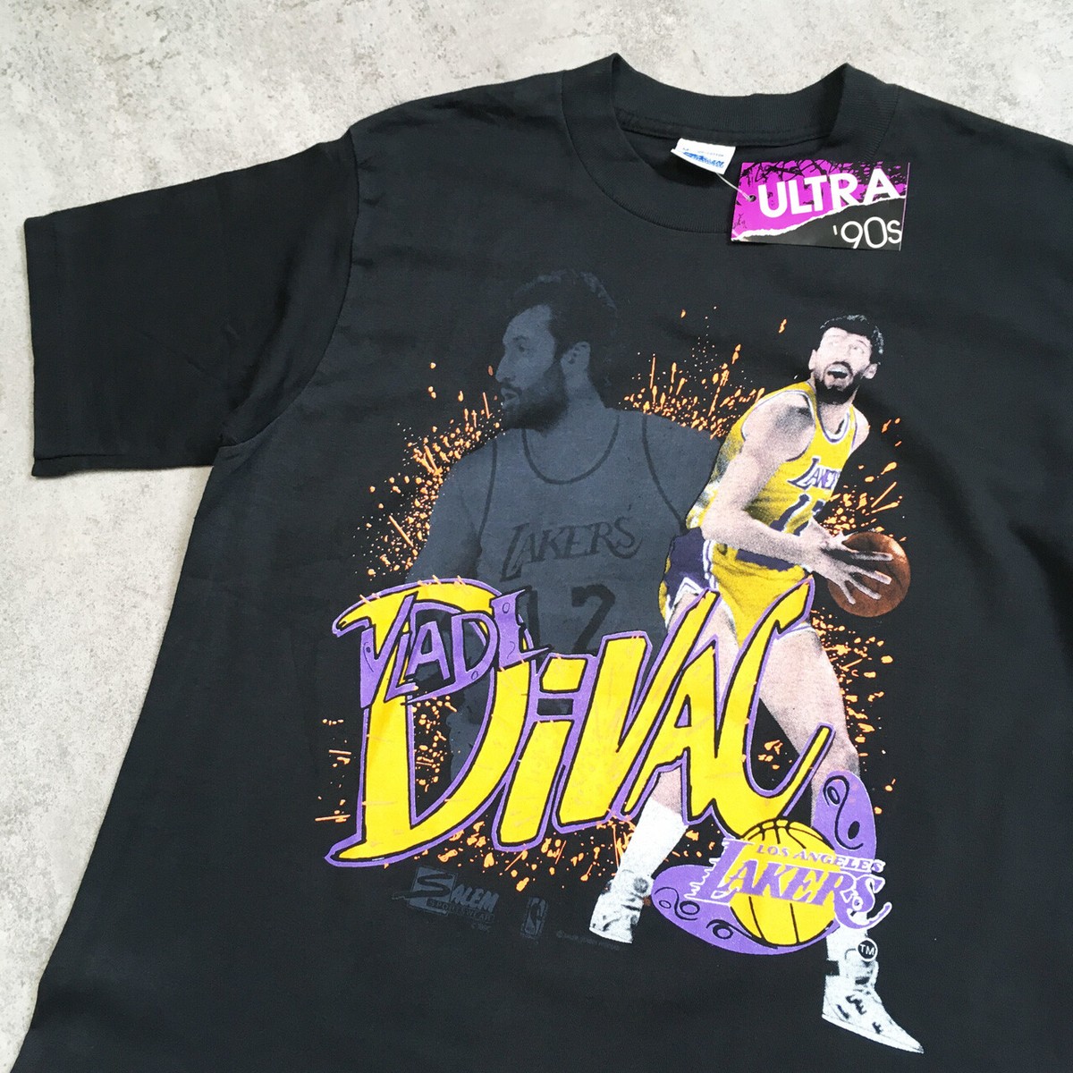 DS VTG NBA LOS ANGELES LAKERS VLADE DIVAC #12 SALEM SPORTSWEAR T 