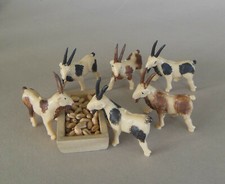 Ziege Ziegenherde 6 Stück 4 cm hoch Kunststo...