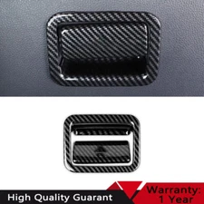 For Toyota RAV4 2019-22 Carbon Fiber Look Co-pilot Storage Box Handle Cover Trim