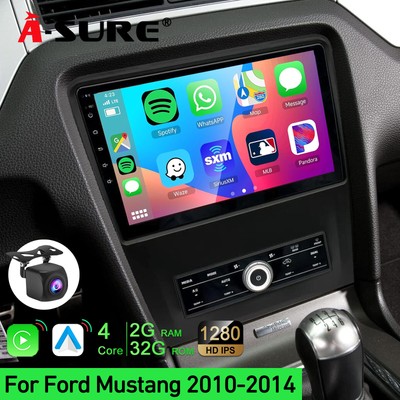 Android 14 Carplay For Ford Mustang 2010-2014 Car Stereo Radio 32G GPS Navi +AHD