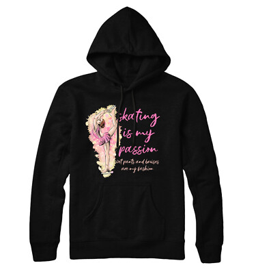 Mädchen Schlittschuhlaufen ist meine Leidenschaft Hoodie Eis Geburtstag Geschenkidee für Tochter Tanzen