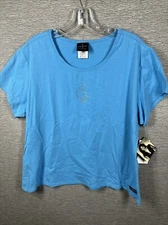 NWT Baby Phat Women's Light Blue Scrub Shirt Top 26700 Size XL