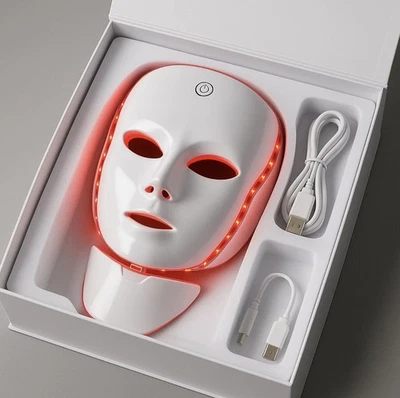 Red Light Therapy LED Face Mask 7 Colours - image 1 of 4