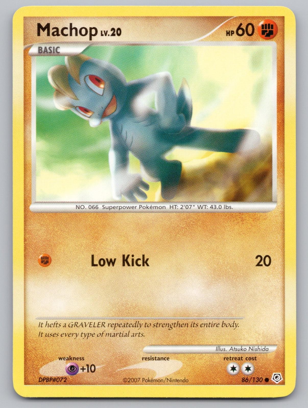 Machop 86/130 Common Diamond & Pearl Pokemon Lightly Played