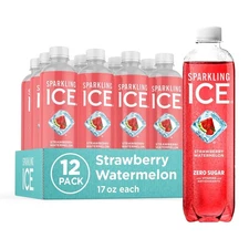 Sparkling Ice, Strawberry Watermelon Water, Zero Sugar Flavored... 