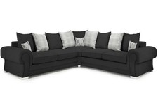 Modulux | Venice Corner 2c2 Suite | Black Chenille ( Buy 2 Get Free 2 Stools )