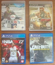 FIFA14 / UFC 2010 for PS3 + NBA 2K17 / COD Infinite Warfare for PS4 bundle
