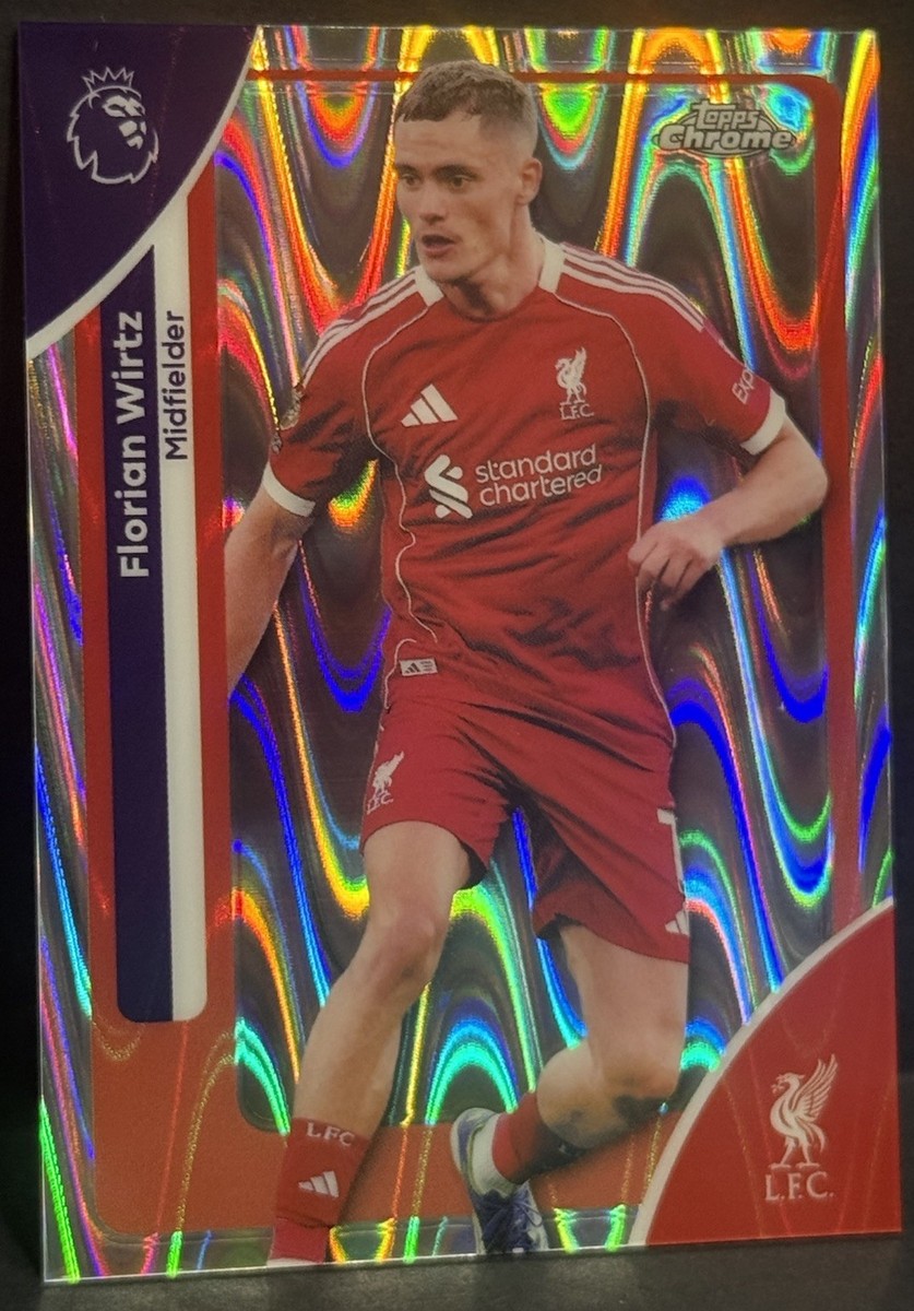 2026 Topps Chrome Premier League Liverpool Florian Wirtz Raywave