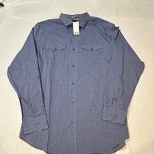 Banana Republic Slim Fit Men s Large Blue Gingham Button Down Shirt NWT