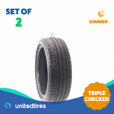 Set of (2) Used 205/45R17 Bridgestone Potenza S001 84W - 7/32