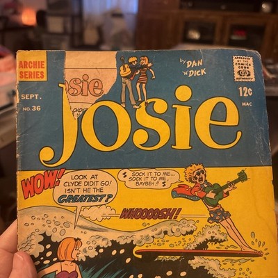 JOSIE #36 1st Appearance  Clyde Didit  AKA  Orbit  1968 Archie Comics Nice !