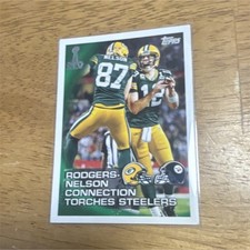 Topps 2011 Super Bowl XLV Rodgers-Nelson Connection Insert SBXLV-25 Packers