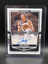 Josh Minott 2024-25 Donruss Optic Signature Series Auto #SS-MIN Timberwolves