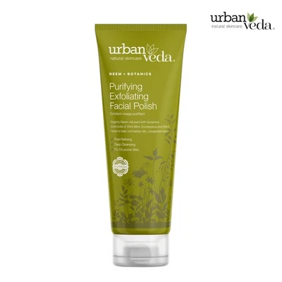 Urban Veda Neem + Botanics Facial Polish – Purifying Exfoliating Face Scrub