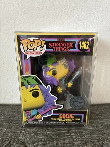 Funko Stranger Things Eddie Blacklight Exclusive Figure with Protector 1462 New