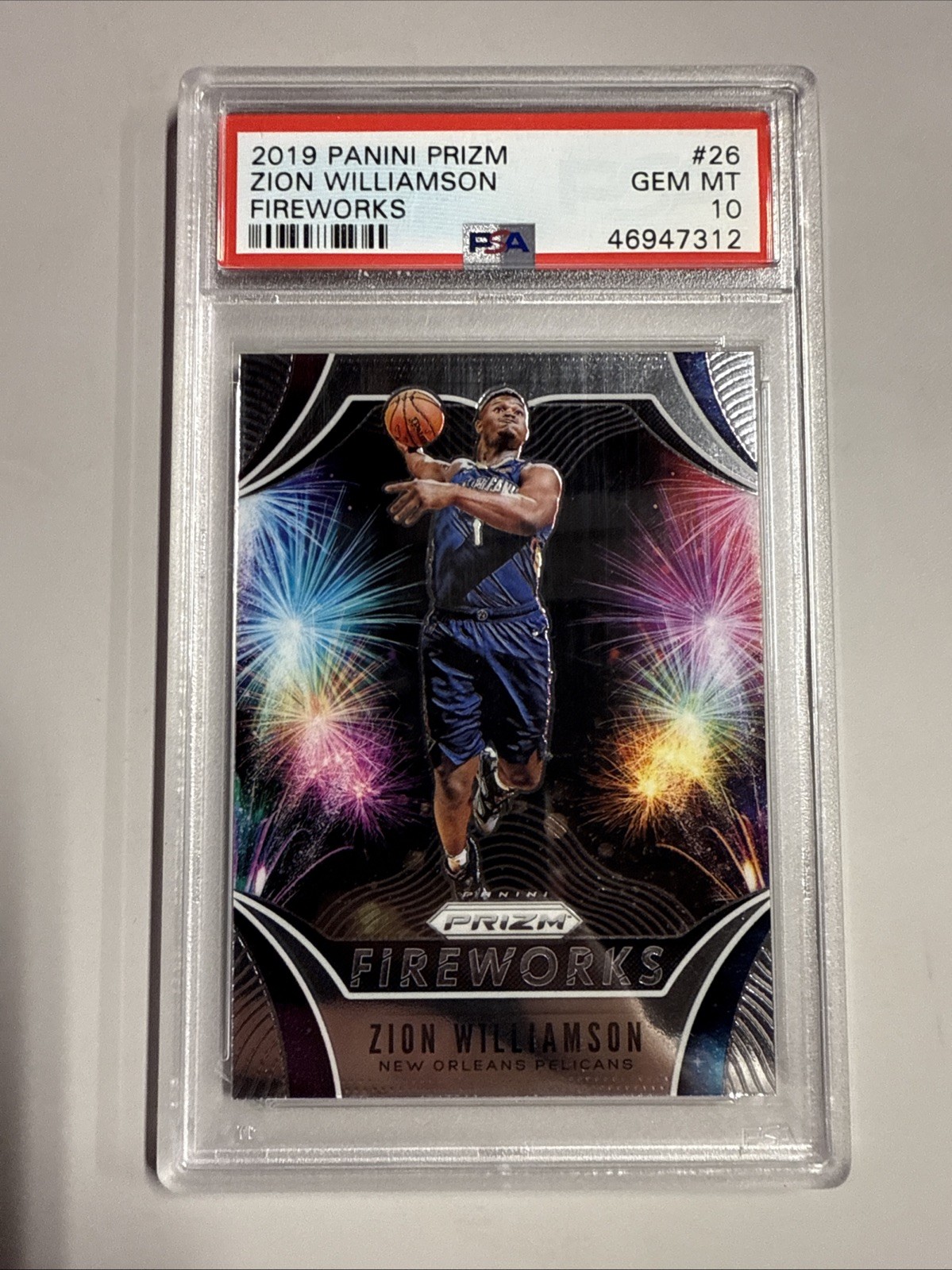 2019-20 Panini Prizm - Fireworks Zion Williamson #26 (RC)