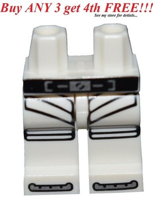  NEW LEGO  Hips and Legs with Black Belt, Silver Panels, Knee Pads & Shoe Tips