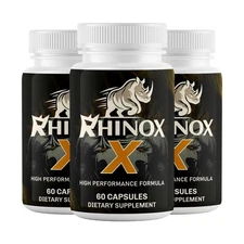 (3 Pack) Rhinox X Enhancement Pills for Men Supports Performance & Male Energy