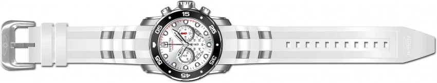Reloj Invicta Hombre Pro Diver Cuarzo Cronógrafo Bisel Negro Blanco Silicona 20290 Foto 4 de 4